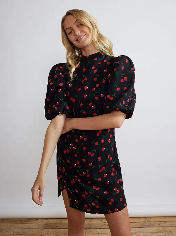 Maisie Black Cherry Mini Dress Maisie Black Cherry Mini Dress