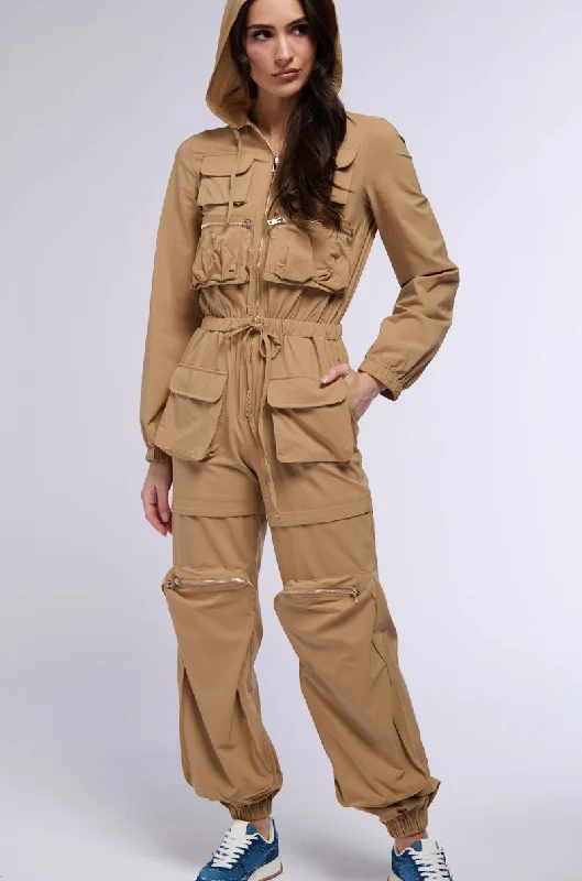 PENNY HOODED CARGO JUMPSUIT