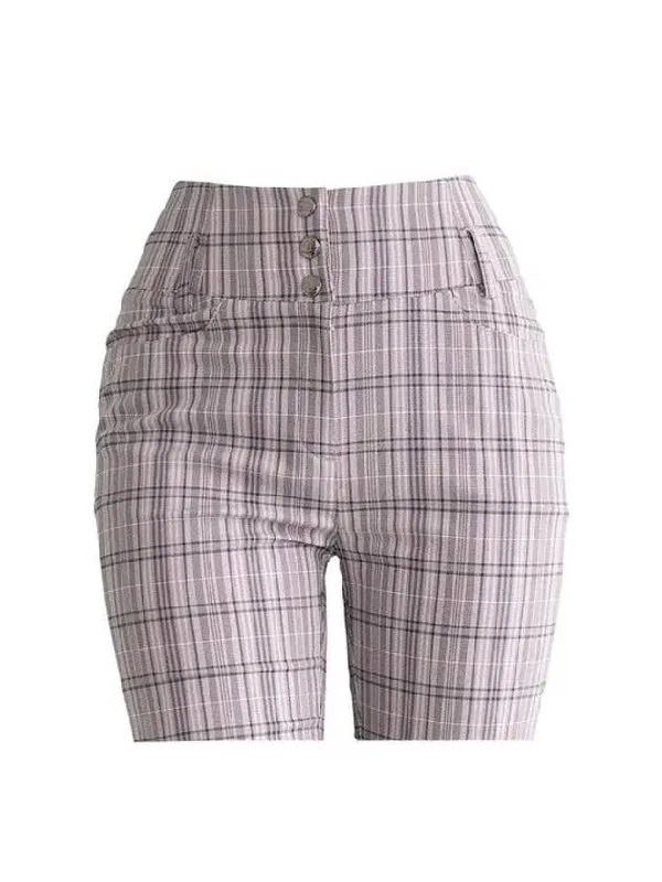 Girlish check pants girlish check pants Light pink