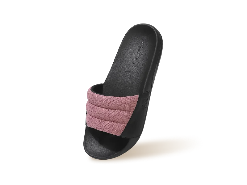 Squooshy Slides for Women : Black-Pink