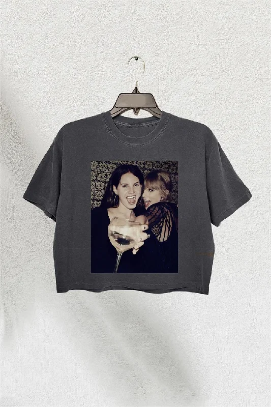 Lana Del Rey Taylor Swift Polaroid Crop Tee For Women