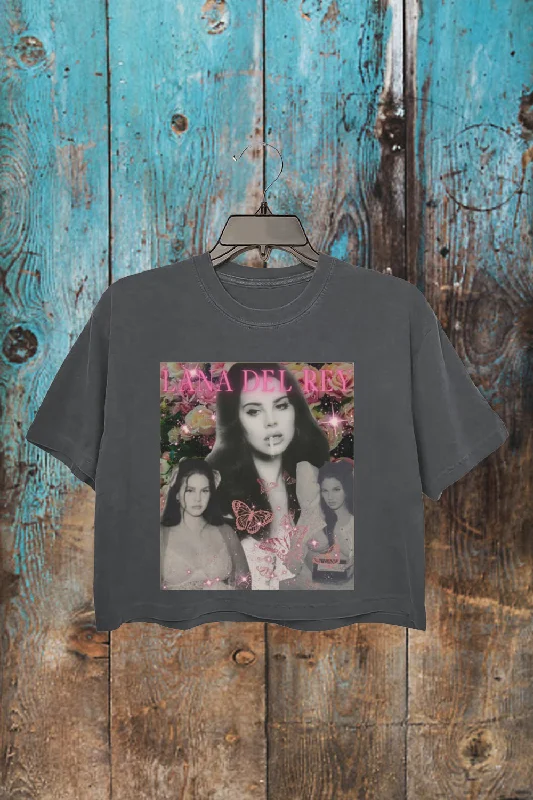 Pink Vintage Lana Del Rey Crop Top