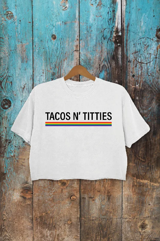 Tacos And Titties Crop Top For Women