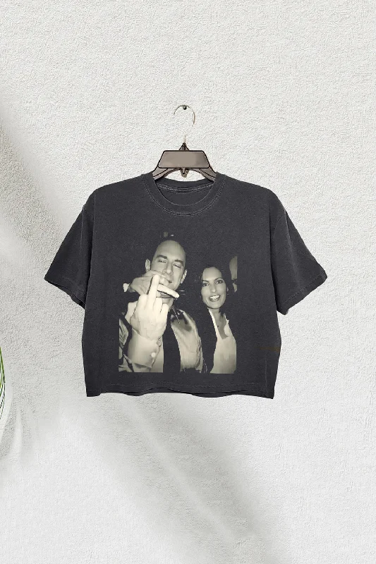 Vintage Elliot Stabler And Olivia Benson Crop Tee For Women